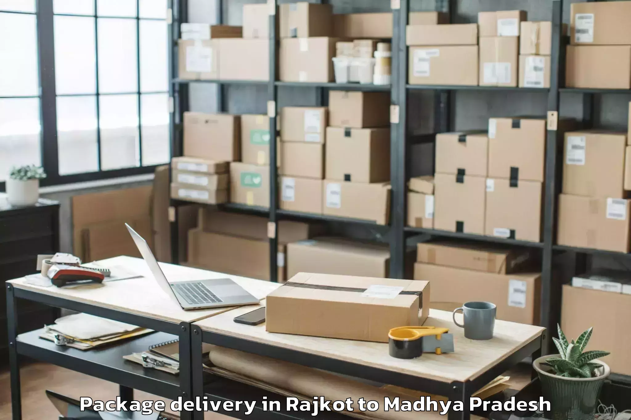 Hassle-Free Rajkot to Dhamnod Package Delivery